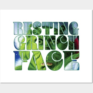 Resting Grinch Face Posters and Art